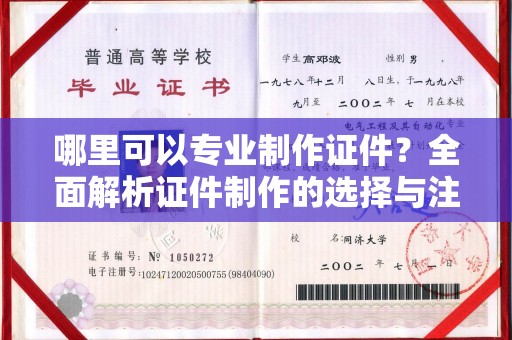 鄂温哪里可以专业制作证件？全面解析证件制作的选择与注意事项